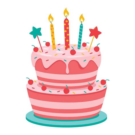 Illustration Of A Birthday Cake 13474165 Vector Art at Vecteezy