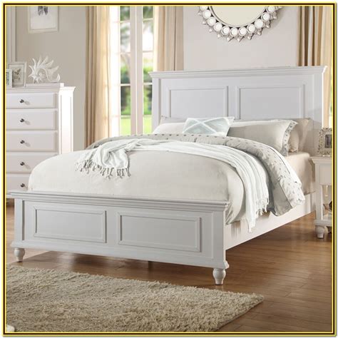 Queen Bed Frame White Wood - Bedroom : Home Decorating Ideas #y9wrrjowop