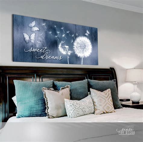 Bedroom Wall Art: Sweet Dreams Dandelion (Wood Frame Ready To Hang ...