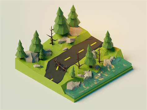 Low Poly Forest Scene in Blender | Low poly art, Low poly, Low poly games