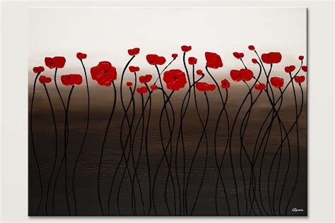 Red Flowers Abstract Art Painting Florissant | Buy Floral Abstract ...