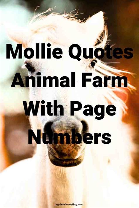 15 Mollie Quotes Animal Farm With Page Numbers | Ageless Investing