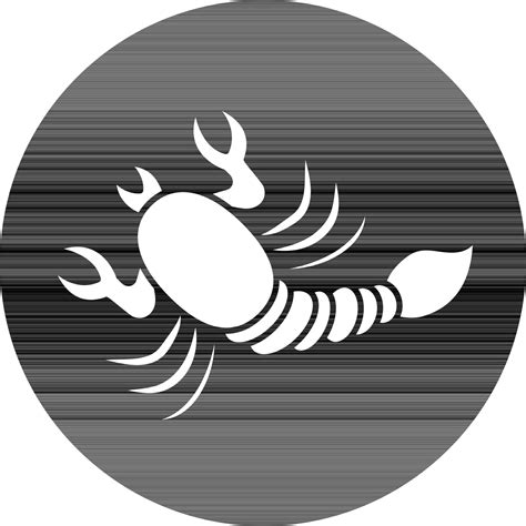 Scorpio Zodiac Sign in Black and White Color. 24339918 Vector Art at ...