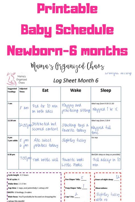 Babywise Schedule Newborn 3-4 Months - Mama's Organized Chaos