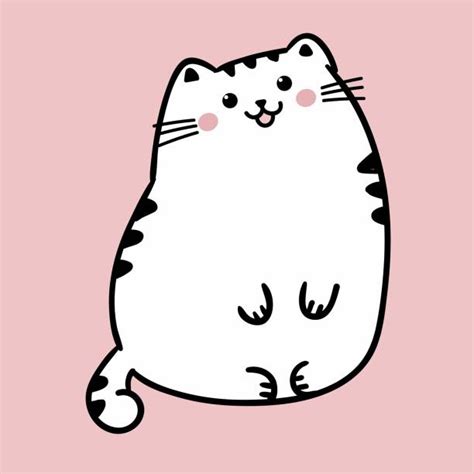 Best White Fat Cat Drawing Illustrations, Royalty-Free Vector Graphics ...