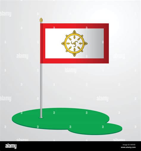 Sikkim Flag Pole Stock Vector Image & Art - Alamy