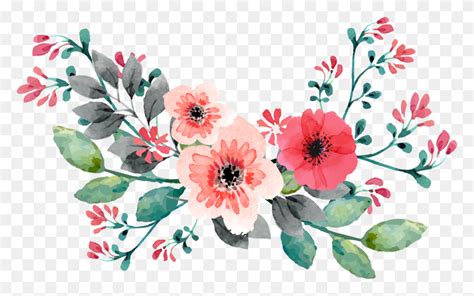 Vines Clipart Watercolor - Flower Vine Clipart - FlyClipart