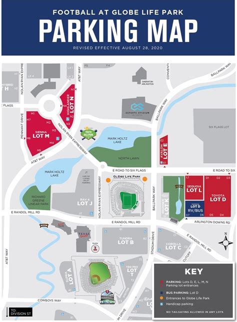 Globe Life Parking Lot Map