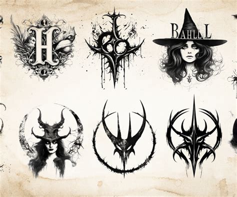 ArtStation - 100 Gothic Symbols Tattoo (PNG Files)-4K- High End Quality ...