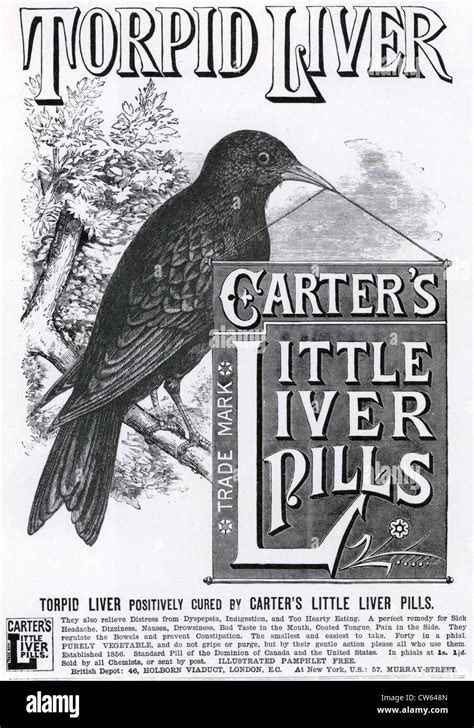 CARTER'S LITTLE LIVER PILLS advert 1890 Stock Photo - Alamy