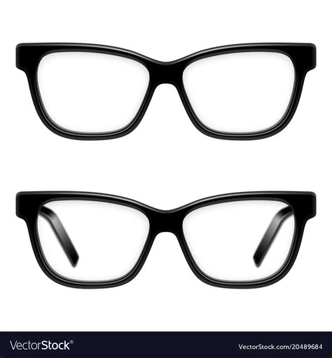 Black framed glasses Royalty Free Vector Image