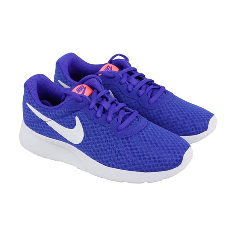 Nike - Nike Tanjun Womens Blue Mesh Athletic Lace Up Running Shoes ...