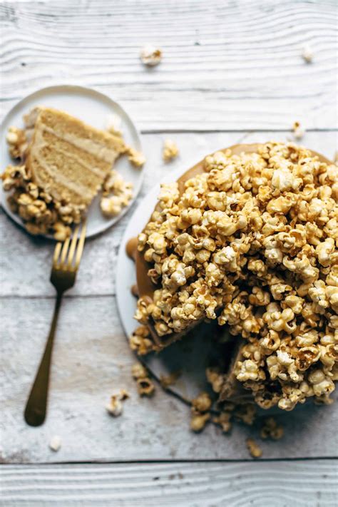 Salted Caramel Popcorn Cake Recipe | Also The Crumbs Please