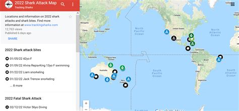 Maui Shark Attack Locations Map