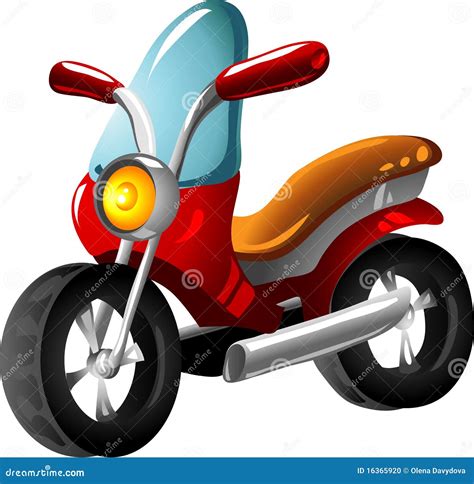 Cartoon Motorcycle Stock Photo - Image: 16365920