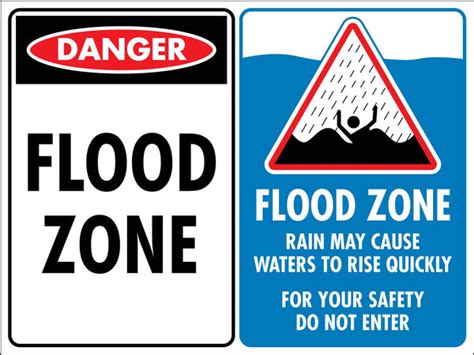 Danger Flood Zone Sign