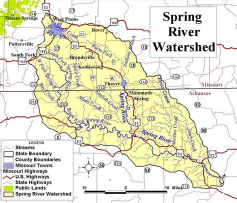 Spring River Watershed Map