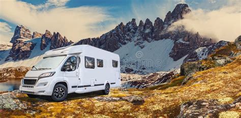 Caravan or mobile home stock photo. Image of nature - 215316566