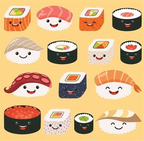 Cute Cartoon Sushi Wallpapers - Top Free Cute Cartoon Sushi Backgrounds ...