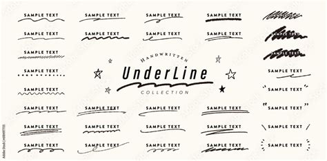 handwritten underline material Stock Vector | Adobe Stock