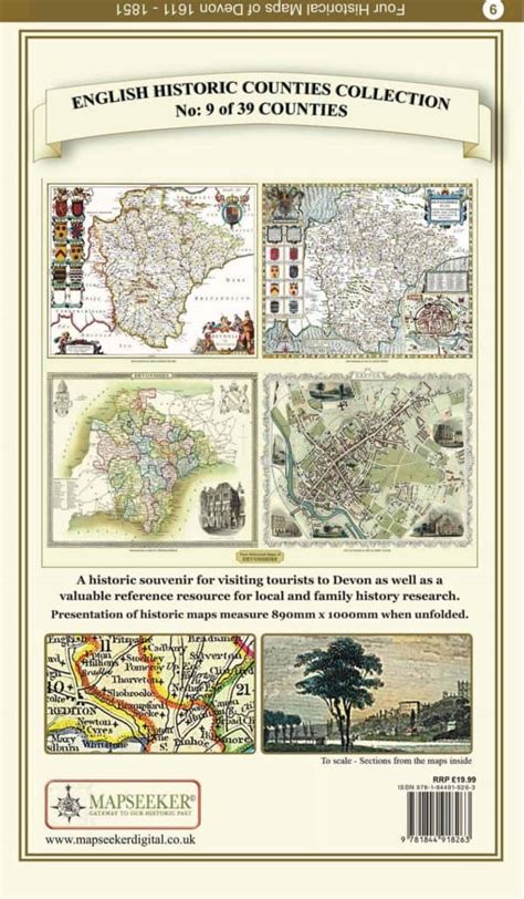 Collection Of Four Historic Maps Of Devon - Mapseeker Digital