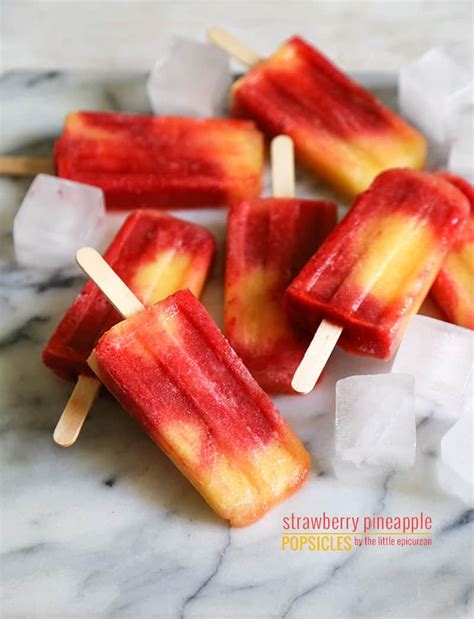 Strawberry Pineapple Popsicles