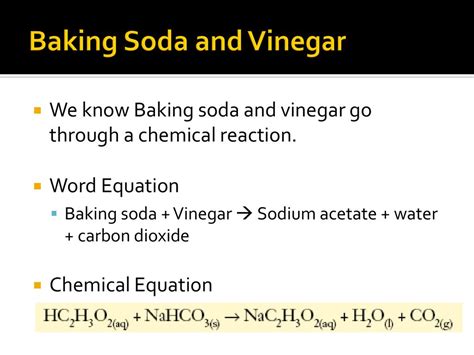 Amazing Word Equation For Baking Soda And Vinegar What Is Magnitude Of ...