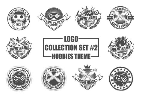 Template Logo Collection Set with Hobbies Theme (537008) | Logos ...