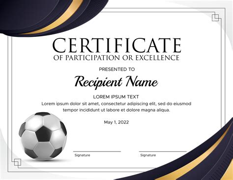 Editable Soccer Award Certificates. Customizable Soccer Certificate ...