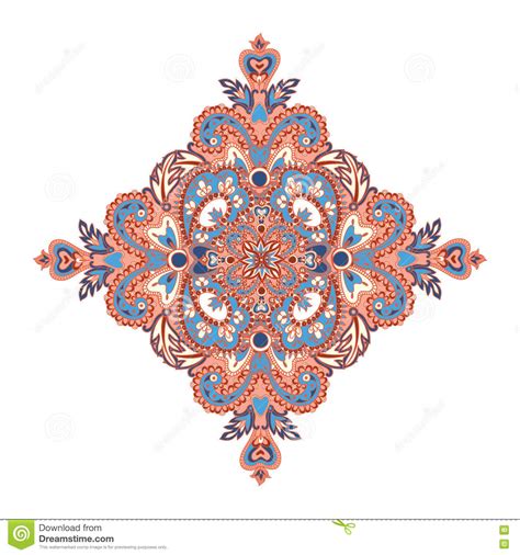 Floral Pattern. Arabic Ornament with Fantastic Flowers and Leave Stock ...