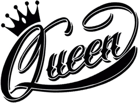 Queen Band Logo Png Download - Queen Wall Words Princess Crown Vinyl ...