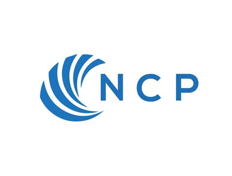 NCP letter logo design on white background. NCP creative circle letter ...