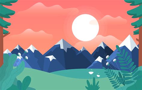 Cartoon Landscape Vector Art, Icons, and Graphics for Free Download