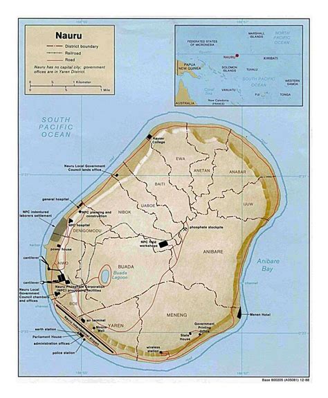 Full Political Map Of Nauru Nauru Full Political Map | Images and ...