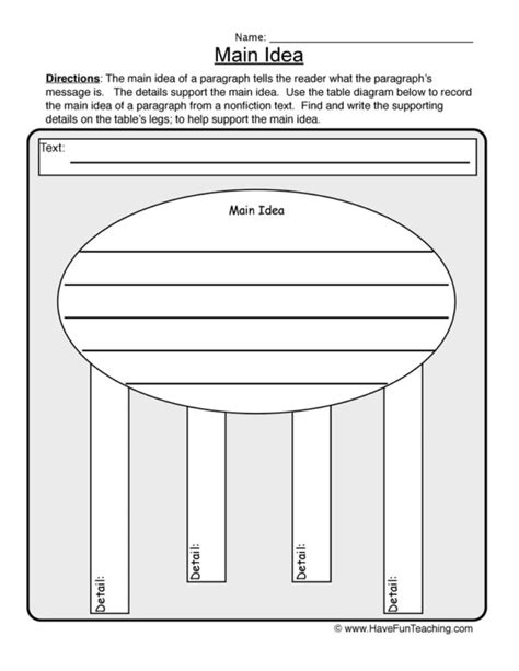 Main Idea Graphic Organizer - Have Fun Teaching