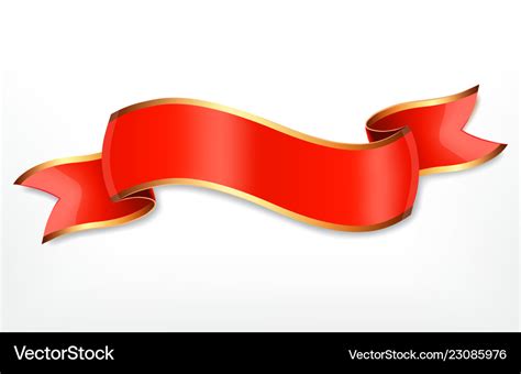 Red ribbon Royalty Free Vector Image - VectorStock