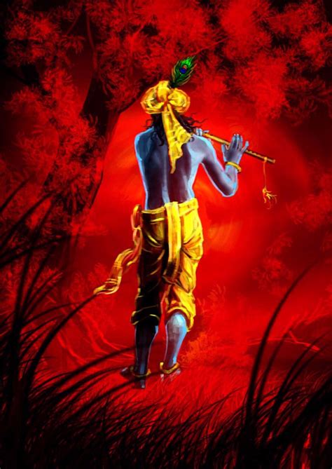 Indian Art - Fantasy Art - Krishna in the Forest | Krishna Artworks ...