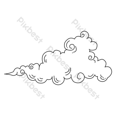 Stick Figure White Clouds Vector Commercial Elements PNG Images | AI ...