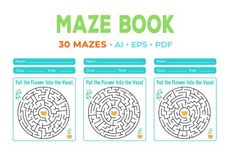 Maze Puzzle Book for Kids Graphic by snzd24 · Creative Fabrica