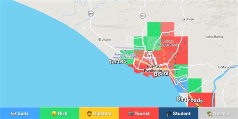 Puerto Escondido Map