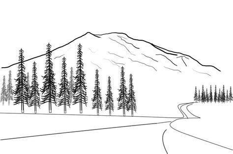 Illustrate a very simple line-drawing of a mountain | Freelancer