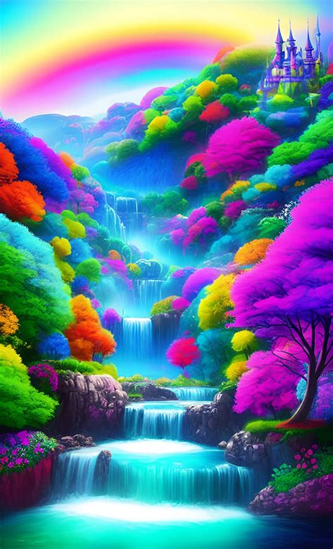 Download Ai Generated Waterfall Rainbow Royalty-Free Stock Illustration ...