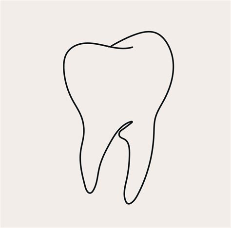 Minimalist Dentist Line Art, Teeth Tooth Outline Drawing, Dental Clinic ...