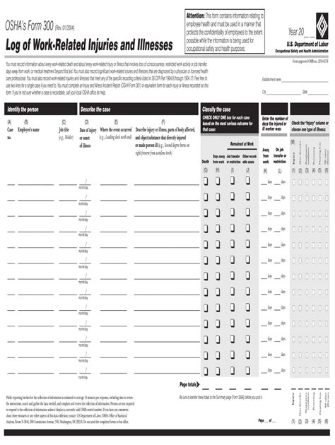 2004 Form OSHA 300 Fill Online, Printable, Fillable, Blank - pdfFiller