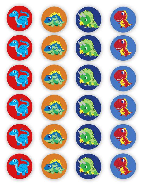 Dinosaur cupcake toppers, Dinosaur cake toppers, Cupcake toppers free