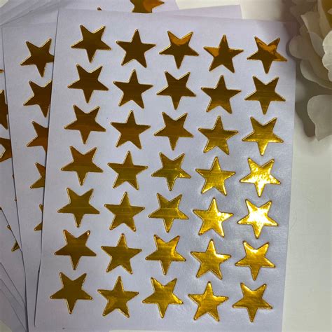 5 Sheets of Gold Star Stickers Stickers for Reward Charts - Etsy