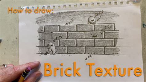 How to Draw 3-D Brick Wall Texture (Easy-ish) - YouTube