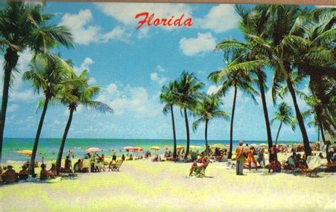 Florida Beach Vintage Postcard 1983 OOS