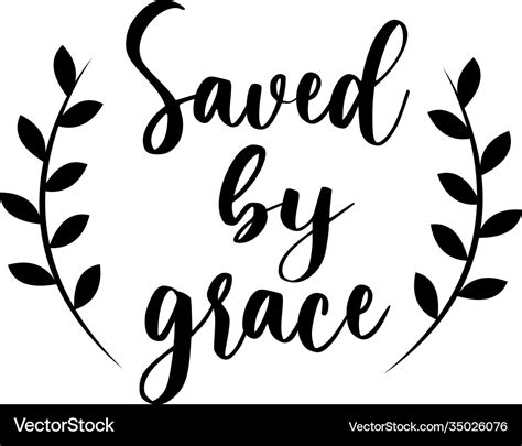 Saved grace on white background christian Vector Image