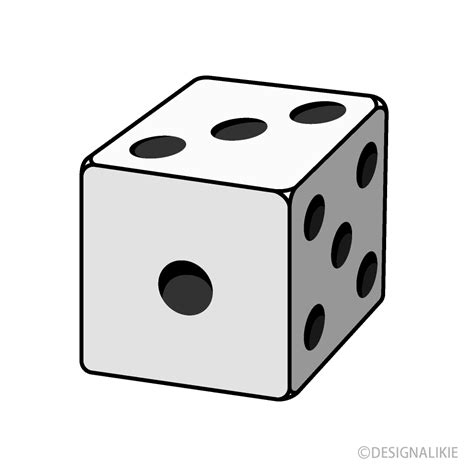 Dice Black and White Clip Art Free PNG Image｜Illustoon